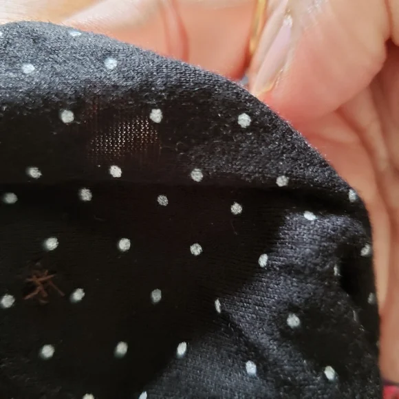 Free People Black Dot Sleeveless Dress Knit Waist - Picture 10 of 10